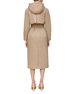Quilted Bib Maxi Trench Coat