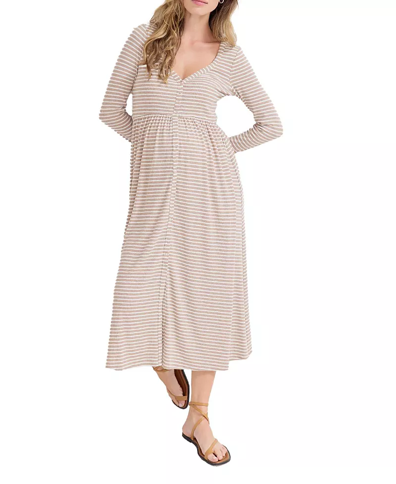 Hatch Collection The Softest Rib Maternity Nursing Friendly Dress