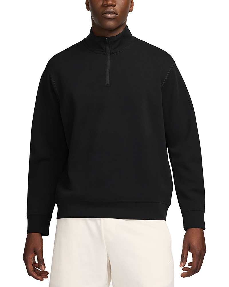 Nike 24.7 Impossiblysoft Dri-fit Half Zip Sweatshirt In Black