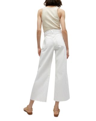 Taylor High Rise Cropped Wide Leg Jeans in White