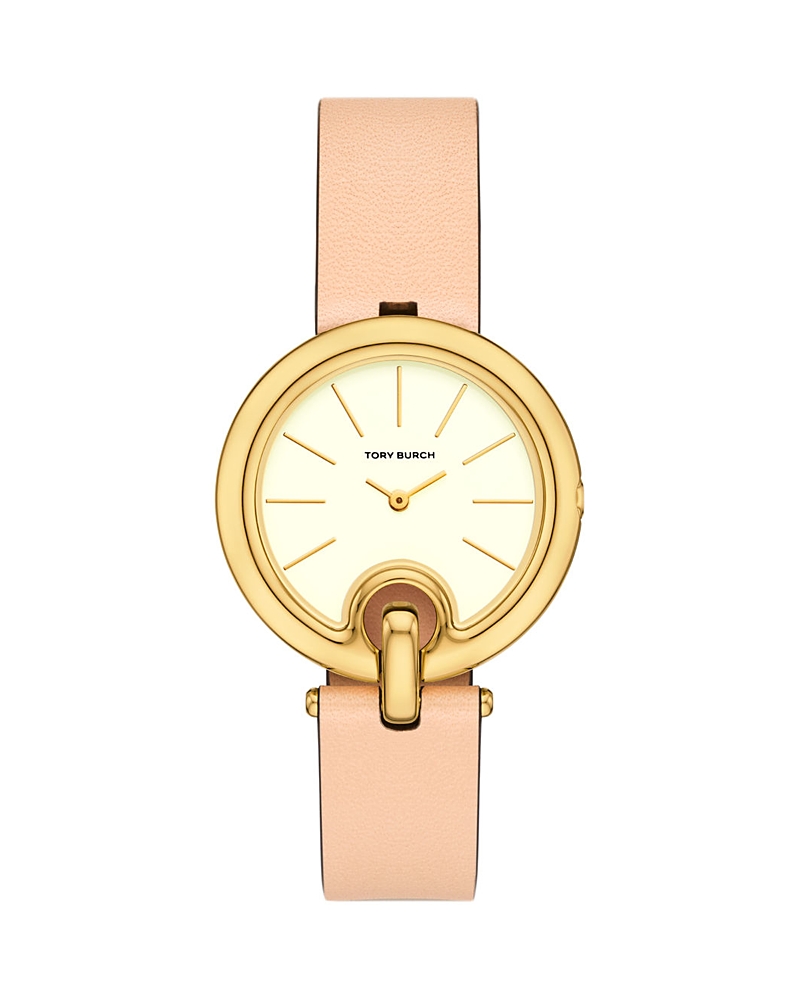 Tory Burch The Pierced Two Hand Gold Tone Stainless Steel Watch, 36mm
