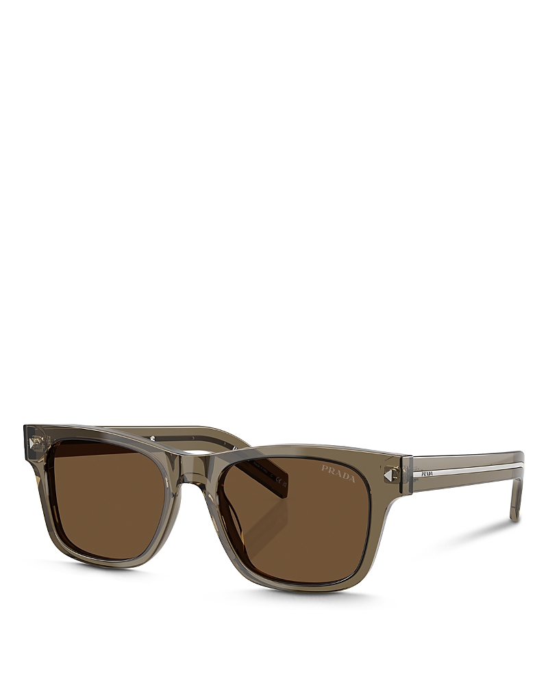 Prada Rectangular Sunglasses, 54mm In Clear