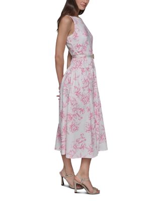 Printed Sleeveless Midi Dress