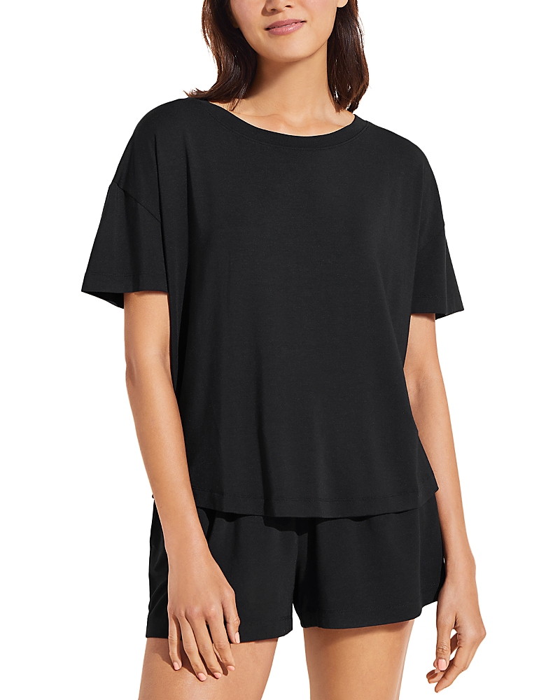 Eberjey Giselle Stretch Modal Pajama Top In Black