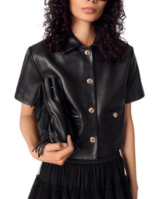 Cropped Leather Jacket