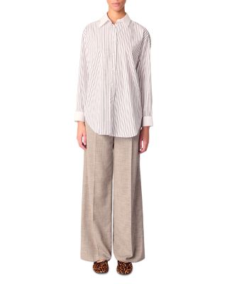 Rhinestone Striped Shirt 