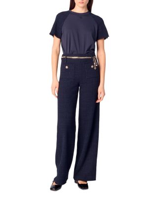 Tweed Trousers With Chain Belt