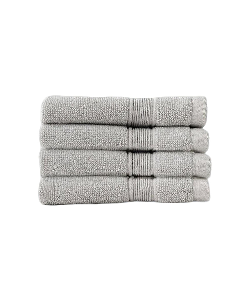 Cozy Earth Luxe Set Of 4 Washcloths In Gray
