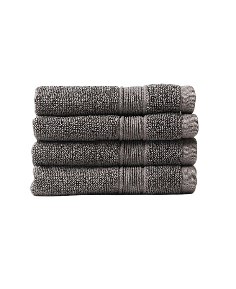 Cozy Earth Luxe Washcloths, Set Of 4 In Charcoal