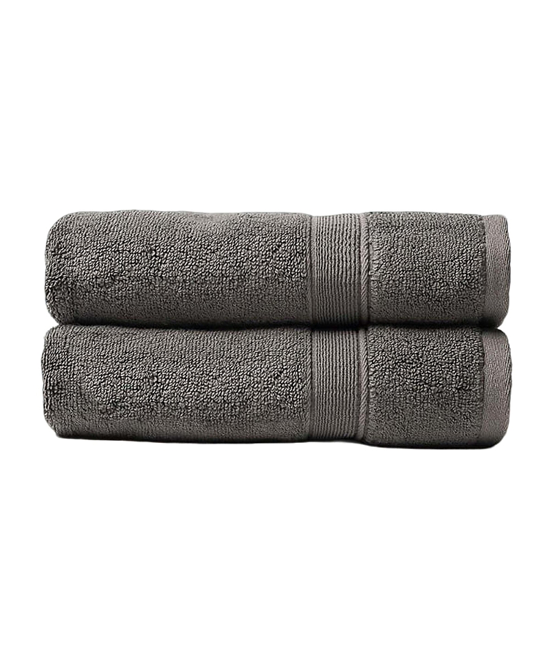 Cozy Earth Luxe Set Of 2 Bath Towels In Gray