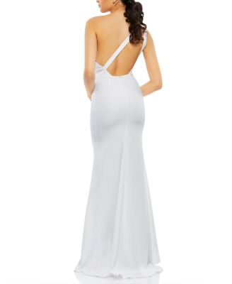 One Shoulder Jersey Mermaid Gown