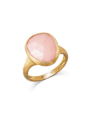 Lunaria Color 18K Yellow Gold Pink Opal Ring