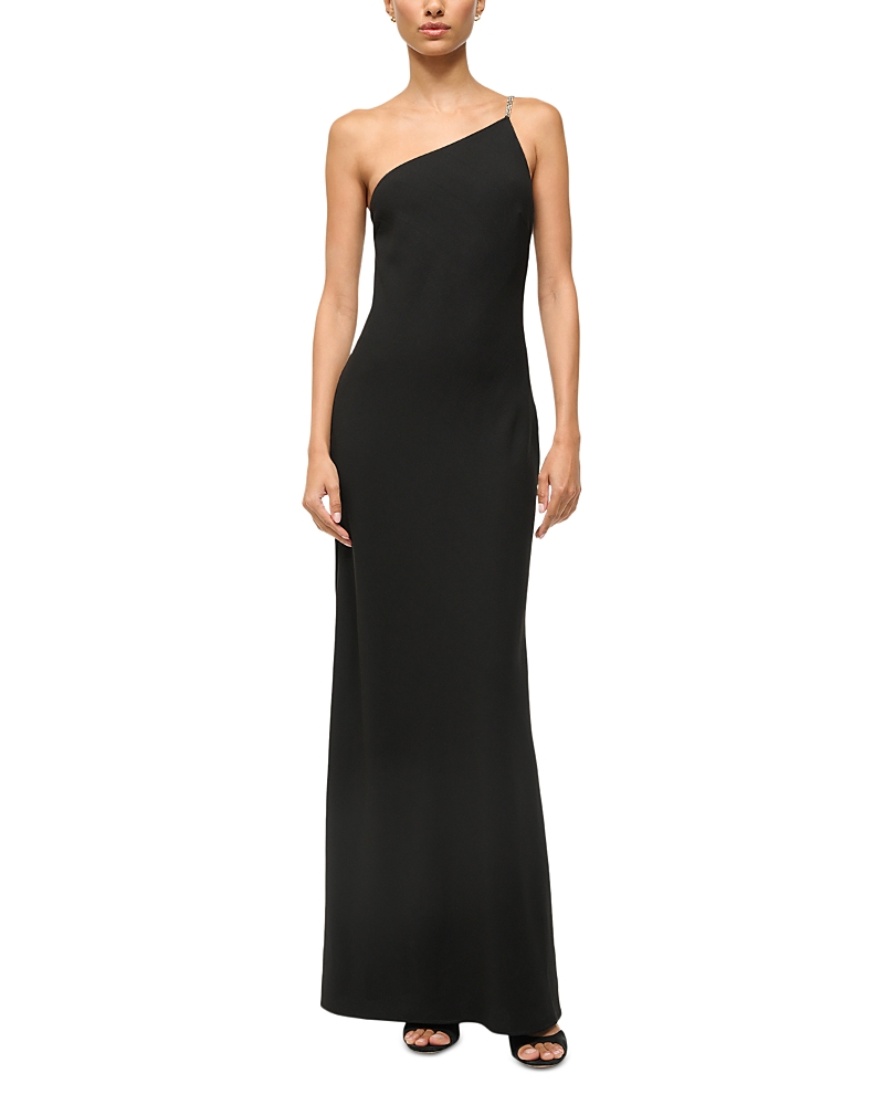 Elodie Asymmetric Maxi Dress In Black Elodie Asymmetric Maxi Dress In Black