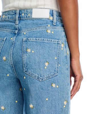 Getty High Rise Crop Jeans in Indigo Floral