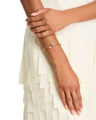 Diamond Flexible Bypass Bracelet in 14K Yellow Gold, 0.4 tcw