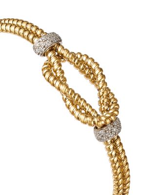 Diamond Loop Bracelet in 14K Yellow Gold, 0.25 tcw
