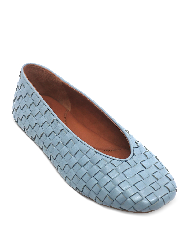 Shop Gentle Souls By Kenneth Cole Women's Willow Woven Flats In Ashley Blue