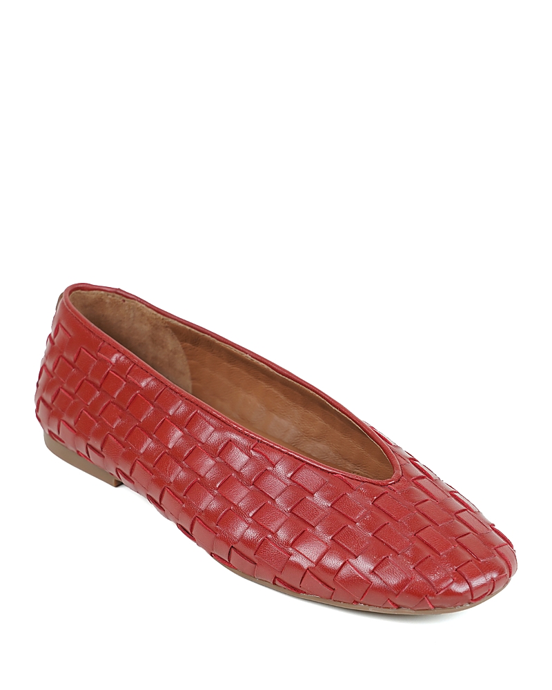 Shop Gentle Souls By Kenneth Cole Women's Willow Woven Flats In Burnt Red