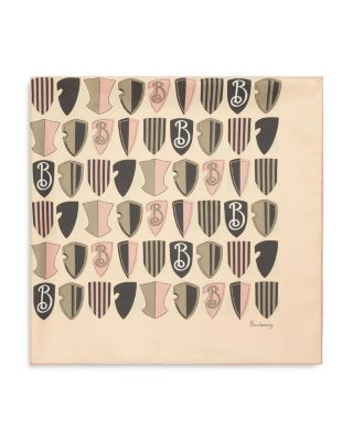 Equestrian Knight Design Shield Square Silk Scarf