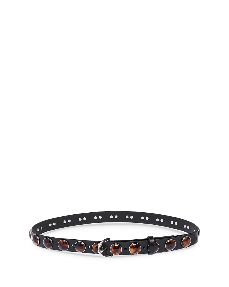 Rag & Bone Women's Cabochon Baby Boyfriend Belt In Black