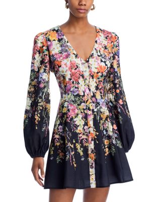Floral Print Mini Dress - Exclusive 