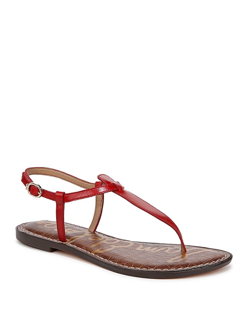 Sam Edelman Gigi Thong Sandal Summer Red Leather In Summer Red