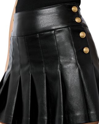 Lanna Faux Leather Mini Skirt