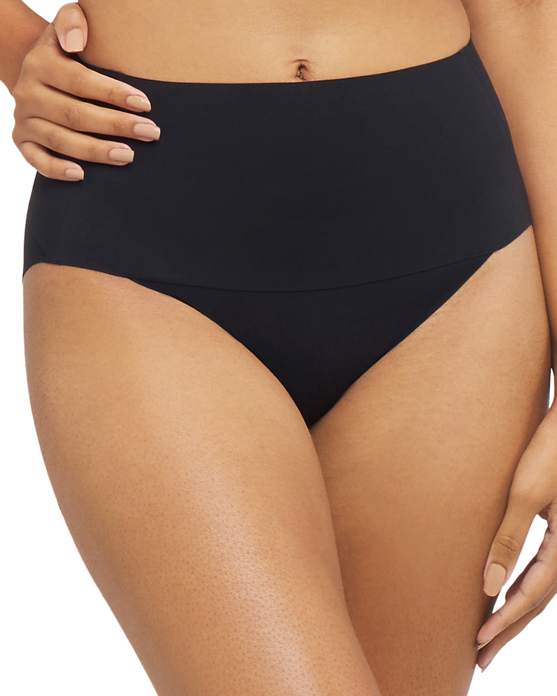 Shop Spanx Smooth Undie-tectable Natural Waist Brief In Very Black