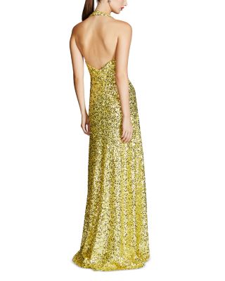 slim fit dress slacks Halston Heritage Gold Evening Gown main image 1