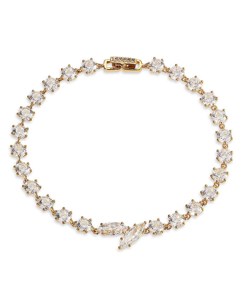 Nadri Beatrix Offset Cubic Zirconia Bracelet In Gold