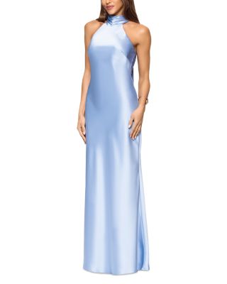 Sleeveless Satin Gown - Exclusive