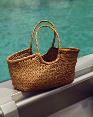 Nantucket Leather Basket Bag
