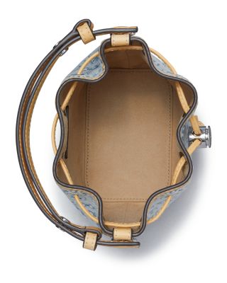 T Monogram Denim Mini Bucket Bag