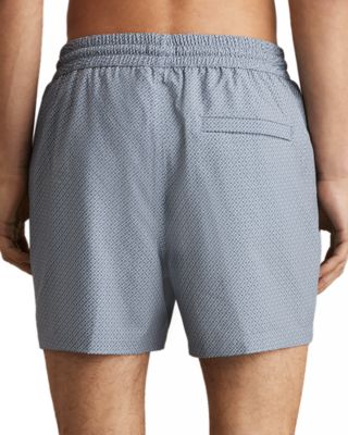 Tito Drawstring Geometric Printed Swim Trunks