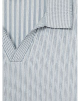 Lancaster Open Collar Textured Polo Shirt