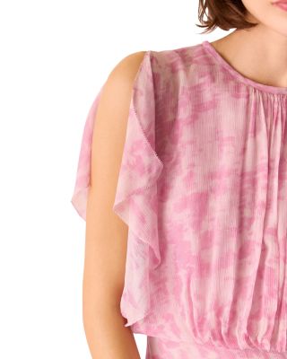 Dashed Brush Marks Midi Dress