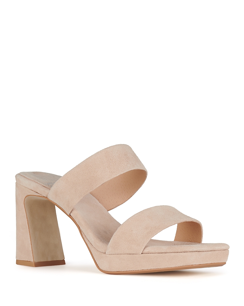 Jeffrey Campbell Danity Platform Slide Sandal In Beige Suede