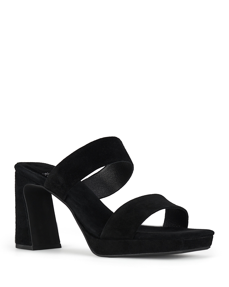 Jeffrey Campbell Danity Platform Slide Sandal In Black Suede