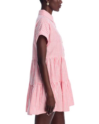 Stripe Mini Shirt Dress - Exclusive