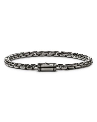 Dark Silver Box Chain Bracelet, 4.8mm