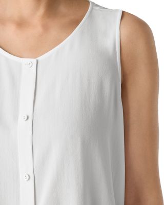 Silk Georgette Crepe Round Neck Silk Top