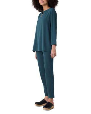 Silk Georgette Crepe Round Neck Tunic