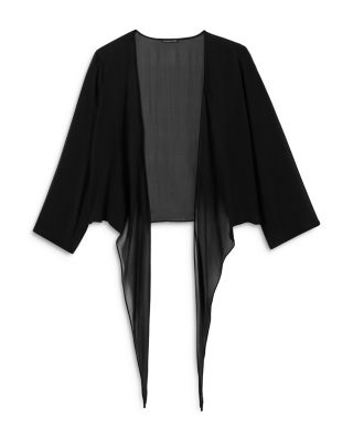 Sheer Silk Georgette Silk Wrap Jacket