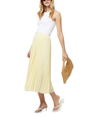 Sunburst Pleated Crepe Skirt
