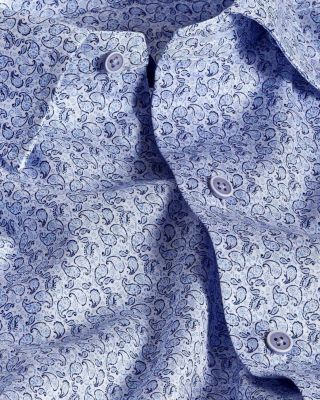 Regular Fit Textured Neat Print Sport Shirt 