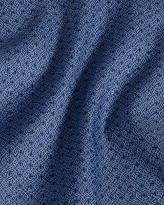 Regular Fit Tonal Geometric Print Sport Shirt