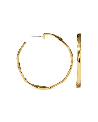 Brut Skinny Hoop Earrings in 14K Gold Plated