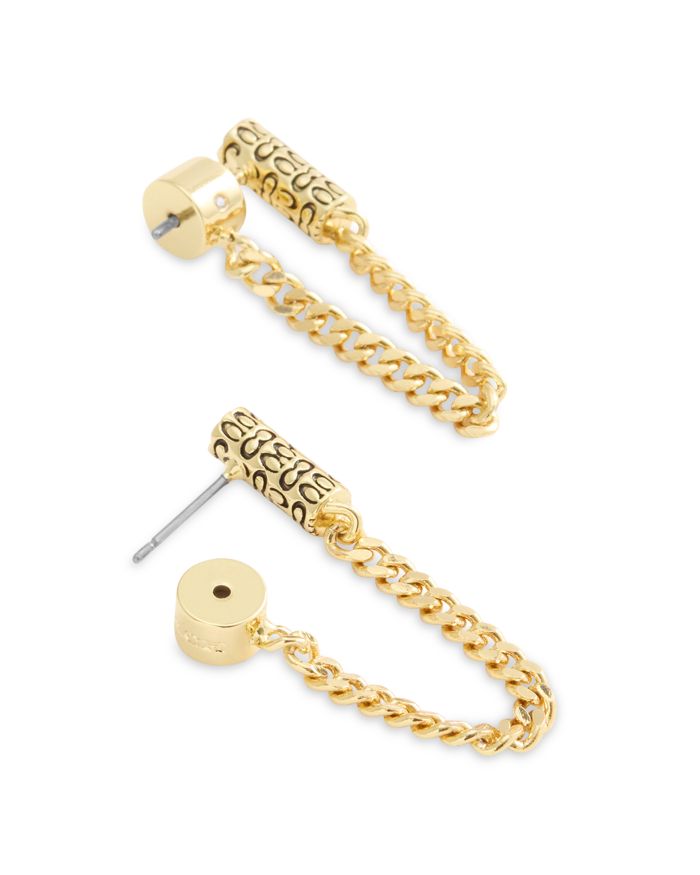 Signature Quilted Tube Front To Back Earrings