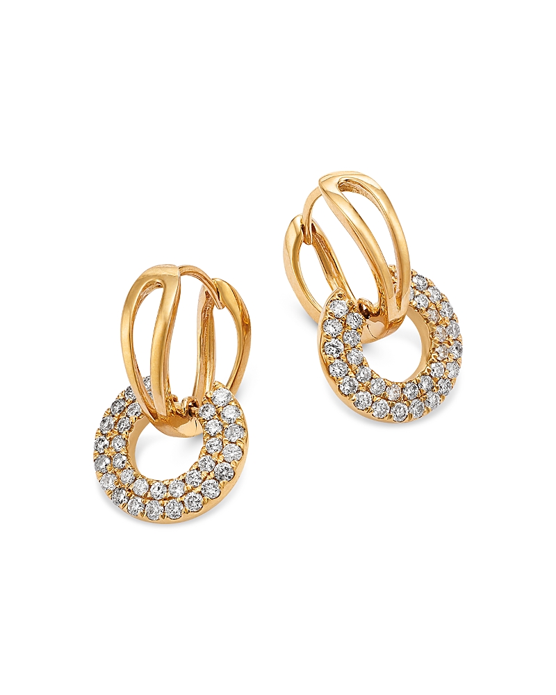 Bloomingdale's Fine Collection Diamond Pave Door Knocker Earrings In 14k Yellow Gold, 0.75 Ct. T. W. In Gold