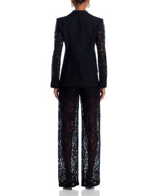 Chamberlain Lace Blazer, Aislin Lace Bralette Top & Livvy Lace Straight Leg Trousers